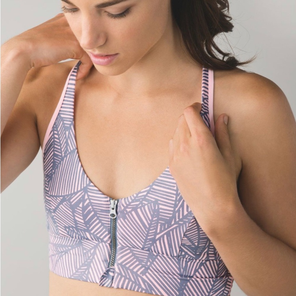 Lululemon Cool To Street Bra Colour: Banana Leaf Blush Quartz Size 4